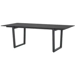 Zebra Unyx HPL volcanic stone Tisch 220x100cm Aluminium-Gestell graphit