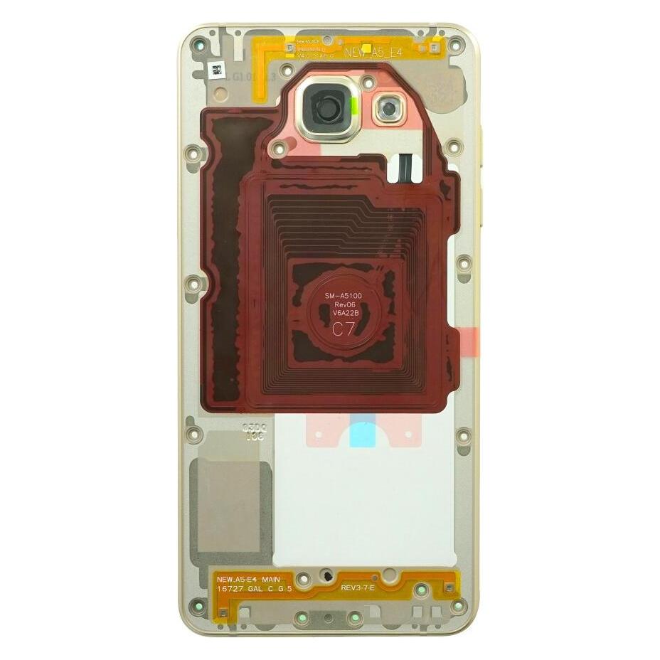 Samsung Galaxy A5 2016 SM-A510F Mittelrahmen Gold (Samsung Galaxy A5 (2016)) (GH96-09392A)