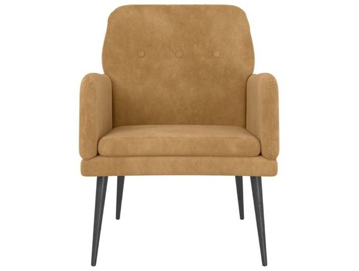 CLOUD - Fauteuil Marron 62x79x79 cm Velours S46