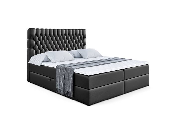BOXBETT SERENE - 120x200 Schwarz Hochglanz