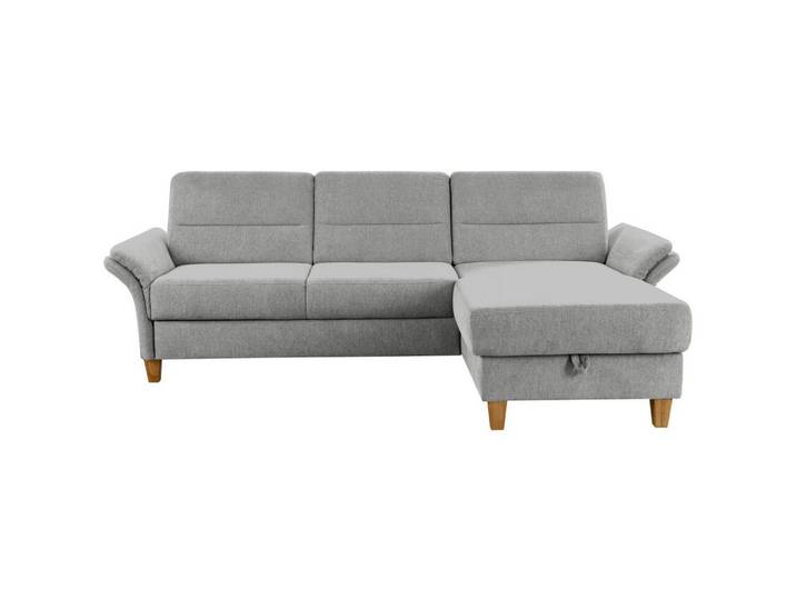 Ecksofa Westerland hellgrau Schlaffunktion, 252x162 cm