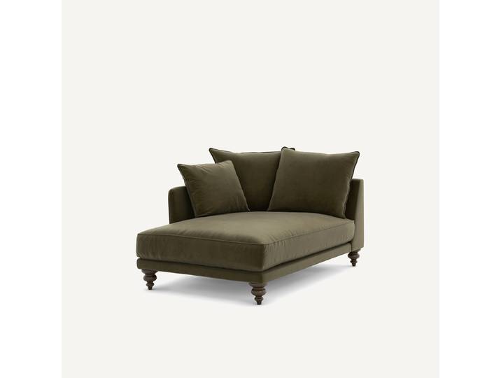 AM.PM Méridienne velours, Lazare Méridienne droite Vert Lichen