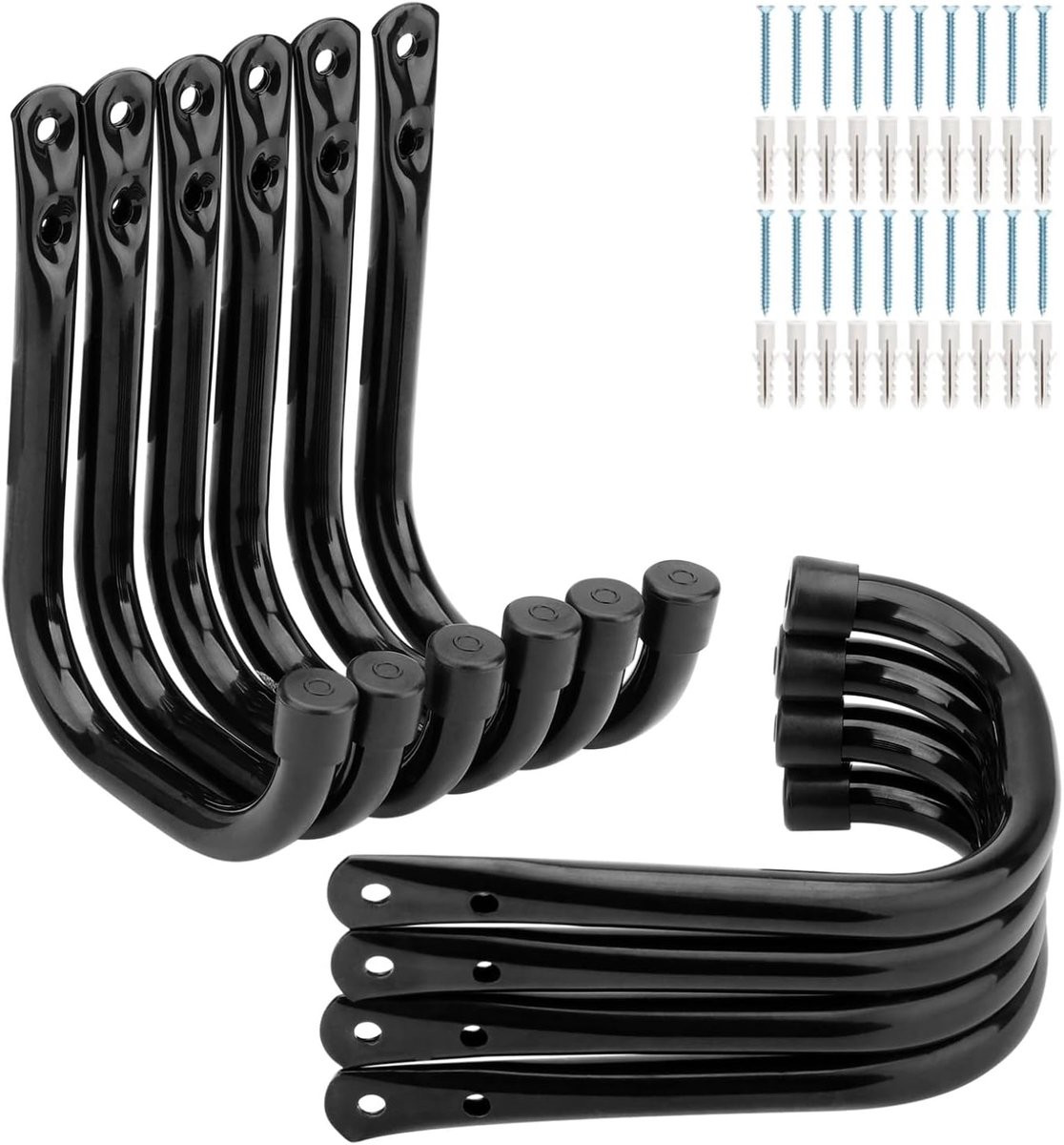 SnelShoppen Garage Storage Hooks - Heavy Duty Wandmontage Hangers voor Tuingereedschap en Sportuitrusting