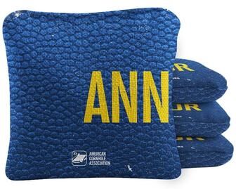 Skip's Garage Ann Arbor Blue Dual Sided Cornhole Bags