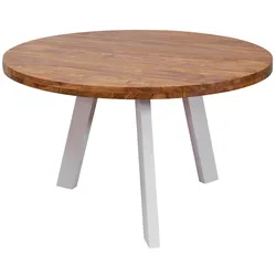 Wohnling Esszimmertisch 130x130x77 cm Sheesham Holztisch Massivholz Küchentisch