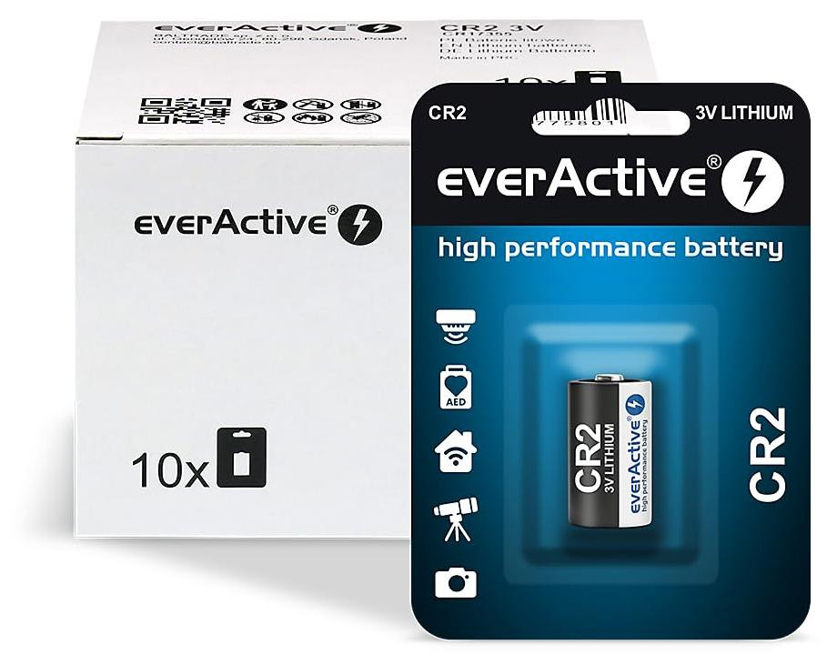 everActive lithiumbatterijen CR2, 850 mAh, 3 Volt