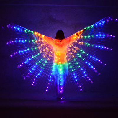 ForAllApparel LED Light Luminous Clothing Ideal For Parties & Unique Gifts Rainbow L (150 175cm)