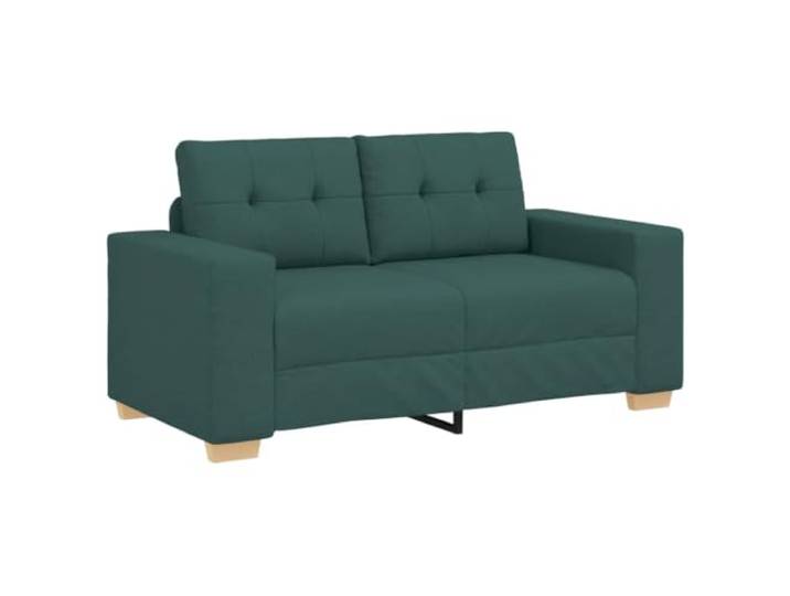 Todiikf Loveseat 2-Sitzer Sofa Dunkelgrün Stoff 160x77x82 cm Bequeme Zweisitzer-Couch mit Schaumstoffpolsterung und stabiler Konstruktion für Wohnzimmer, Schlafzimmer oder Empfang.