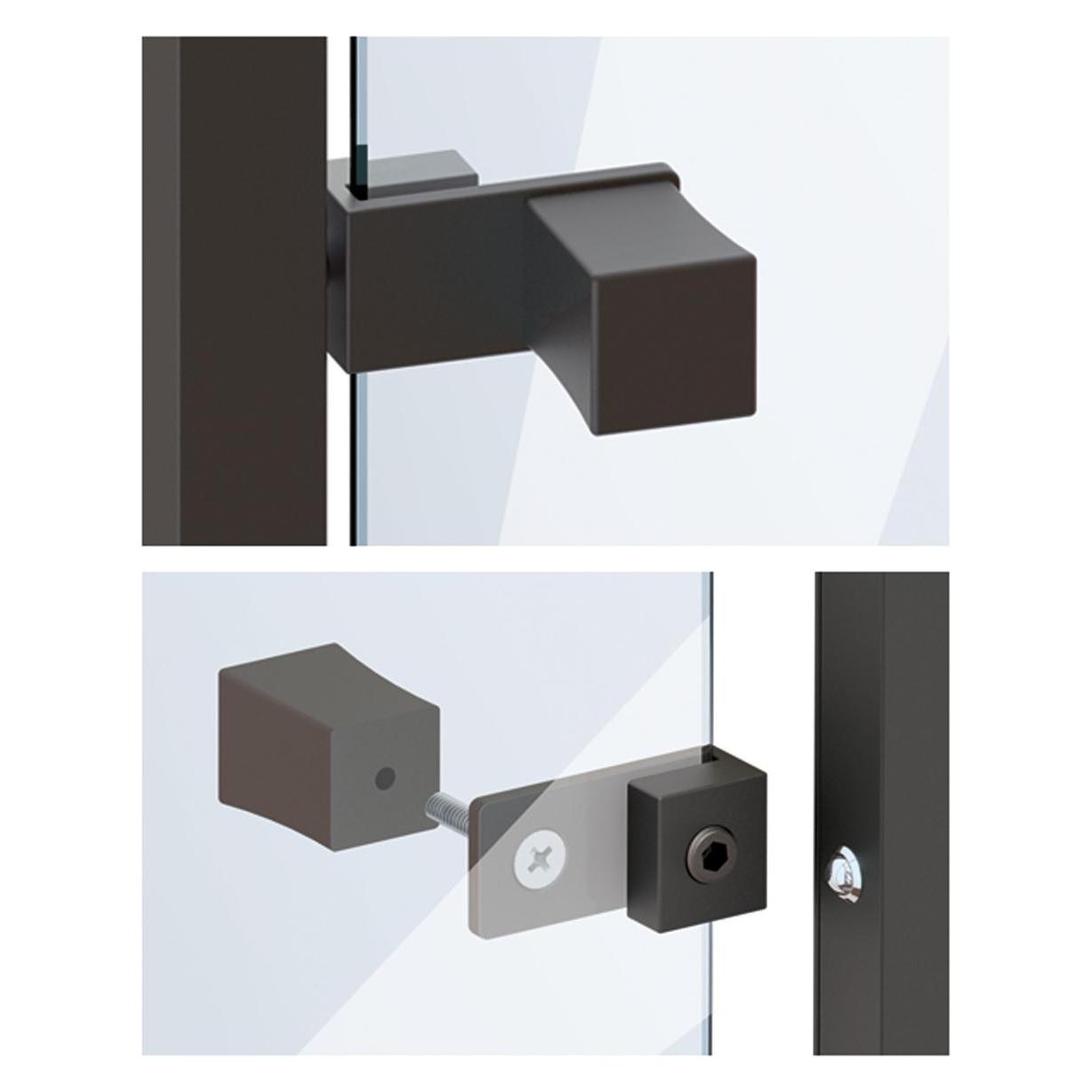 Hettich Glastür-Adapter Cadro für Knöpfe (2 Stk.) (9303937)