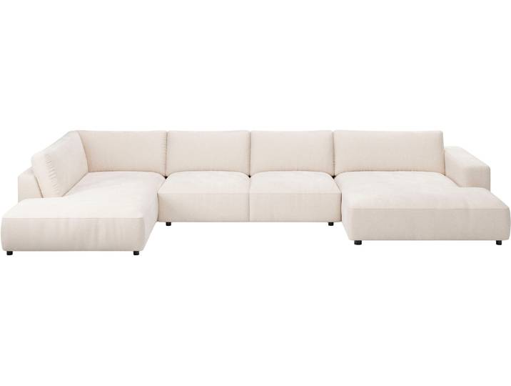 Wohnlandschaft MUSTERRING MR LUCIA, das ultimative Raumwunder von Musterring , nature, B:434cm H:81cm T:224cm, 100% Polyester, Sofas, Wohnlandschaft, Gigantische Fläche, erstklassige Kammerkissen & Luxus-Komfort