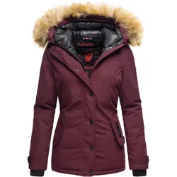 NAVAHOO Damen Warmer Winterjacke Parka mit Kunstfell-Kapuze Laura