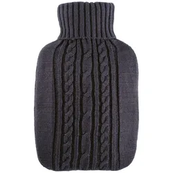 Wärmflasche Klassik 1,8 l mit Strickbezug anthrazit 1 St