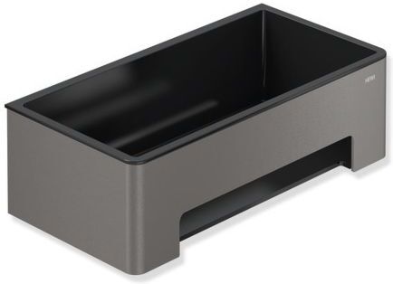 Hewi Duschkorb 900.03.00160ER 220x67x115mm, Halter pulverbeschichtet, dunkelgrau, Einsatz schwarz, tiefmatt