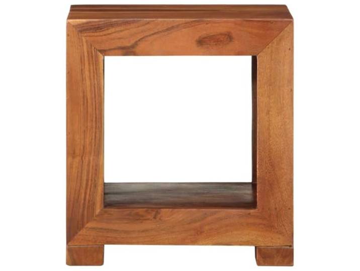 POUFGDR Beistelltisch, 37 x 29 x 40 cm, Massivholz, Akazienholz Tropisches Hartholz, offenes Design, feuchtes Tuch, Unikat, Kornvariationen, zufällige Lieferung
