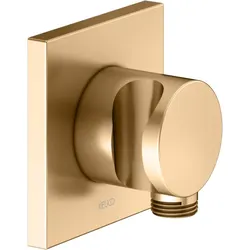 KEUCO IXMO Schlauchanschluss 59592250002 messing gebürstet, mit Brausehalter, Rosette eckig