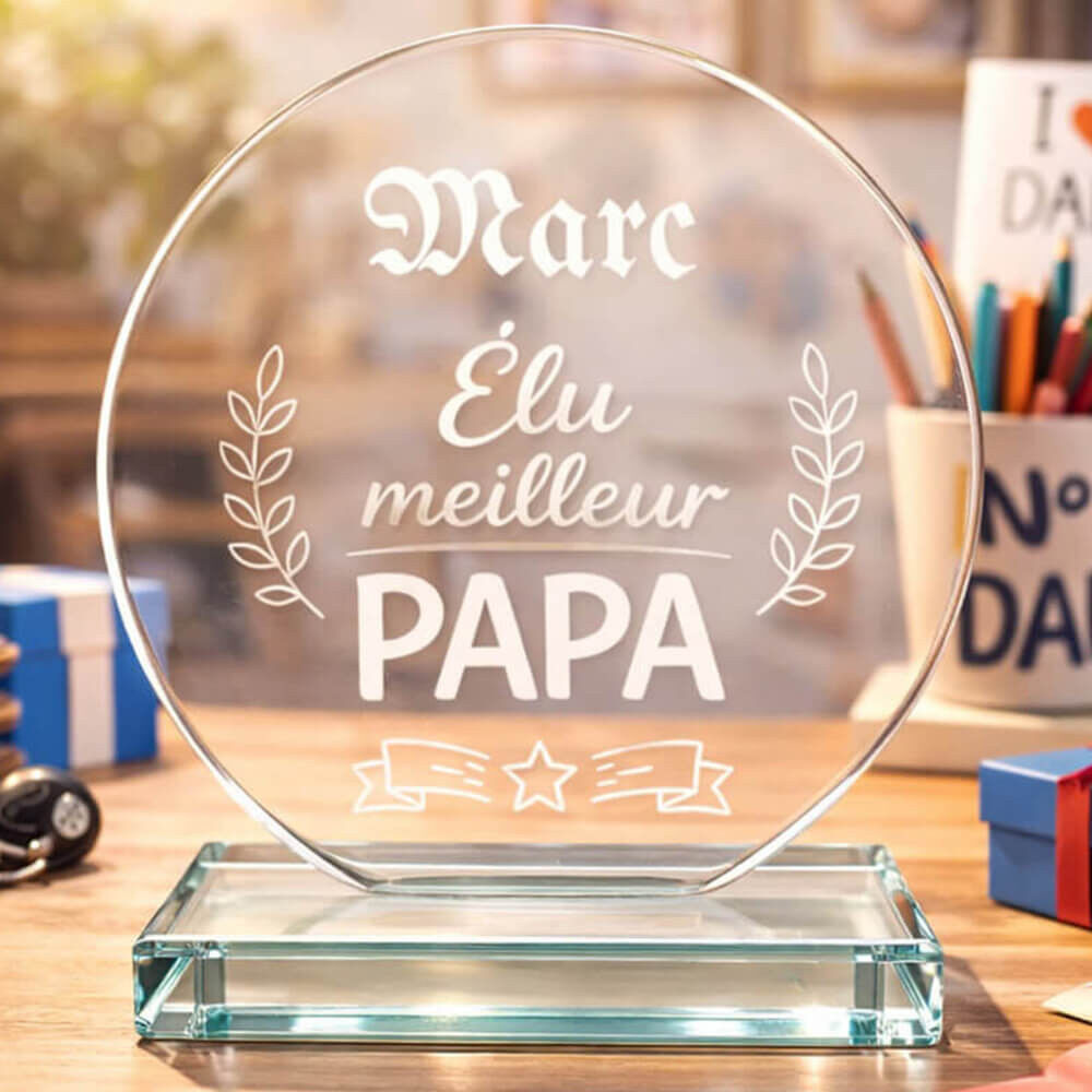 Ocadeau Trophée meilleur papa personnalisé