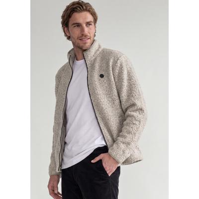 Fellimitatjacke STREET ONE MEN, Herren, Gr. 3XL, beige (antique beige), Jacken, in Unifarbe