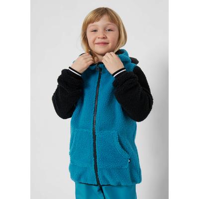 Sweatjacke WEEDO "Monster", Jungen, Gr. 92, blau (blau_schwarz), Obermaterial: 100% Polyester. Bündchen: 100% Polyester, regular fit, Sweatjacken Sweatjacke, Weicher Teddyfleece, lange Bündchen, Kapuze mit Hörner