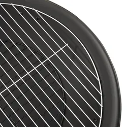 vidaXL 2-in-1 Feuerstelle und Grill mit Schürhaken 56x56x49 cm : Farbe - Schwarz, Material - Stahl