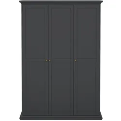 Ebuy24 Venedig Kleiderschrank 3 Türen matt grau.