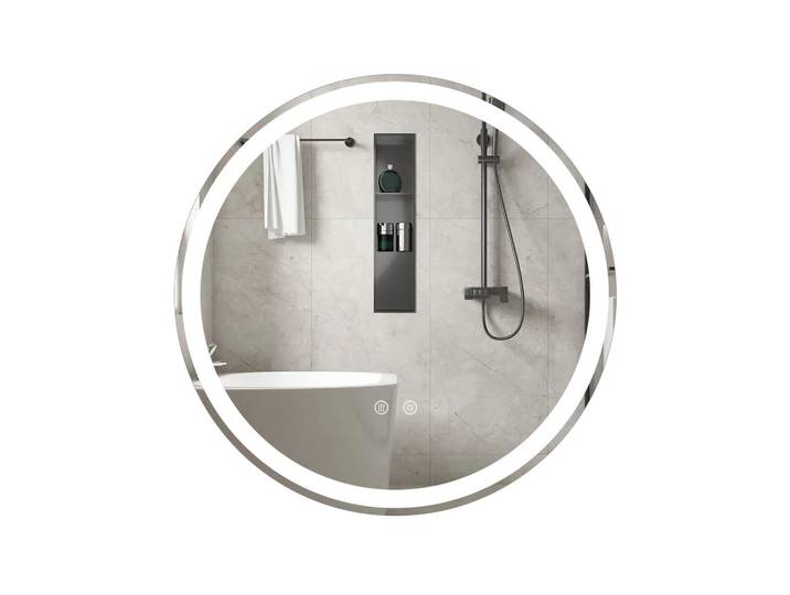 BADSPIEGEL rund silber