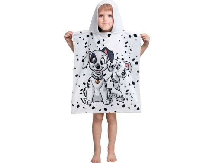 Jerry Fabrics Disney 101 Dalmatiër badponcho met capuchon 50x115 cm