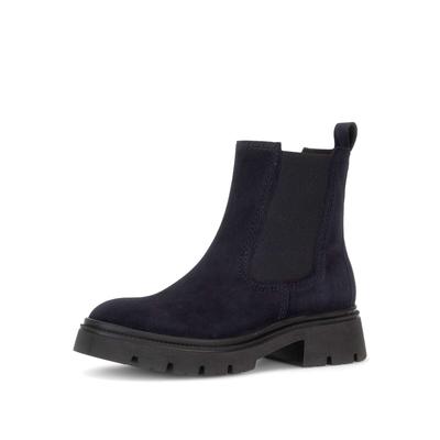 Chelseaboots GABOR "Chelsea Boot", Damen, Gr. 38,5, blau, Schuhe Chelseaboots