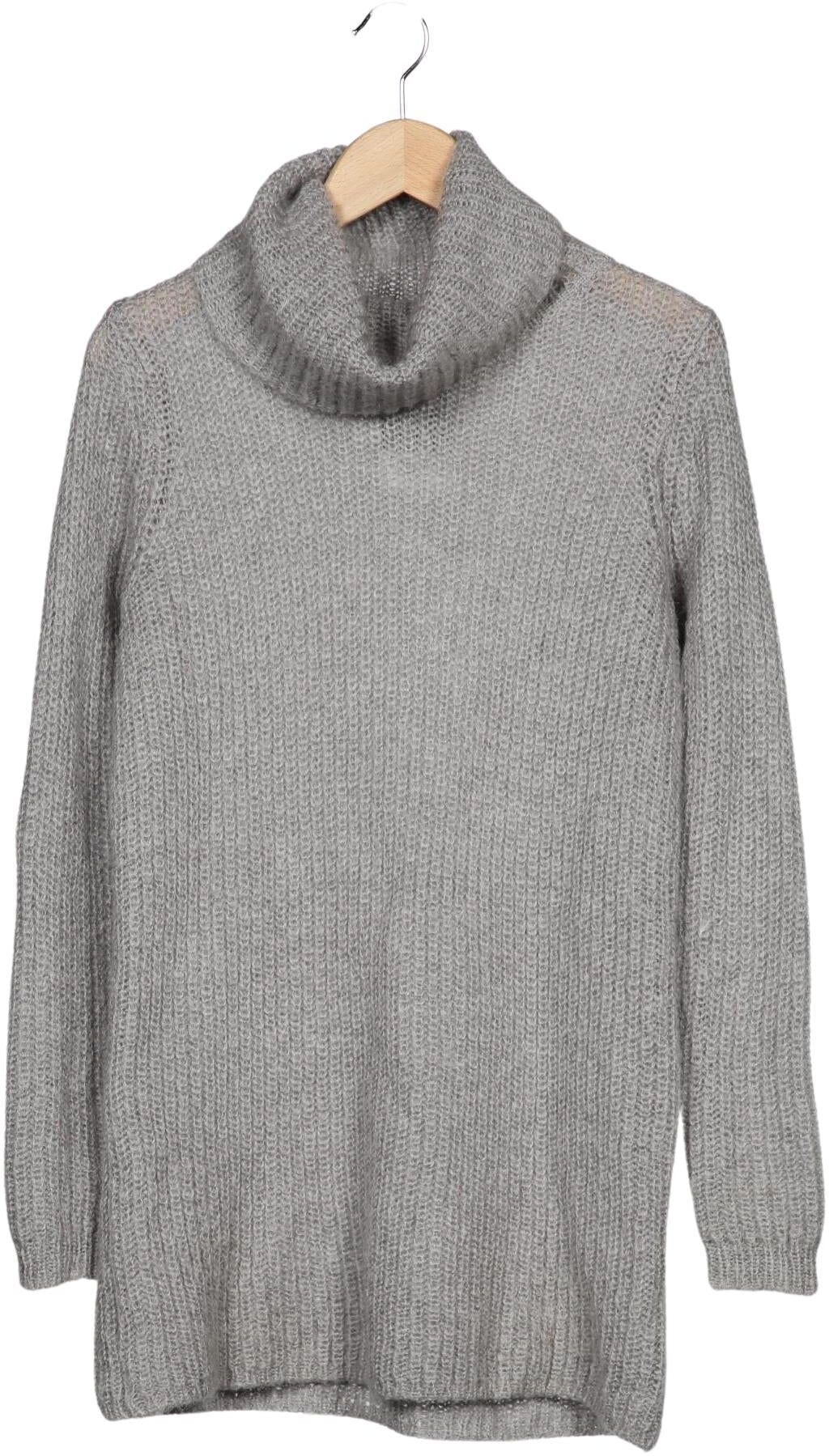 Hallhuber Damen Pullover, Grau, Gr. XS, Mohair / Synthetik - Second Hand