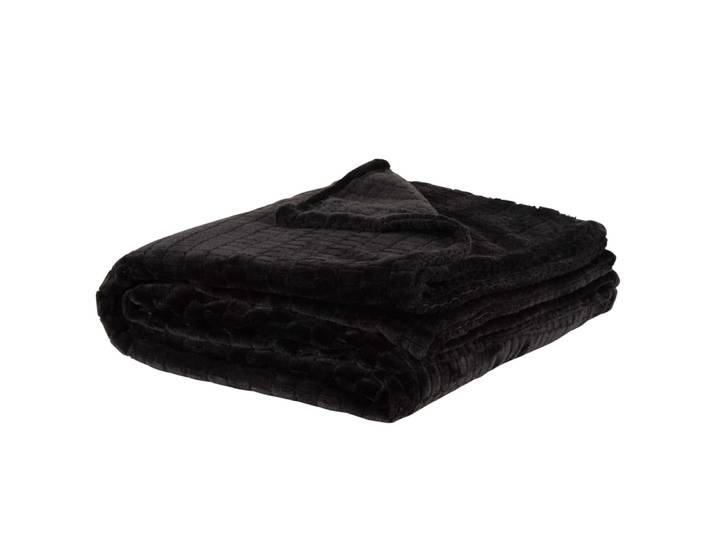 Gewebtes Plaid mit Jacquardmuster Flannel, schwarz 230x150cm