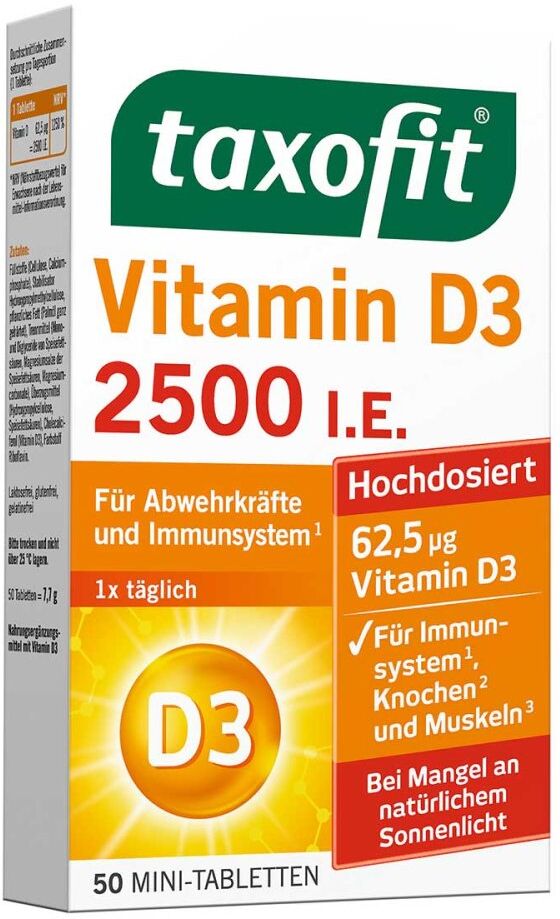 Taxofit Vitamin D3 2500 I.E. Tabletten 50stk