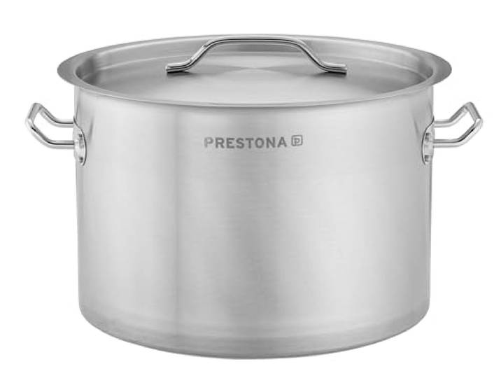 TECHNICA Prestona Topf Induktion 17 l – Kochtopf ⌀320 mm mit Deckel Dreischichtboden – Suppentopf Für alle Herdarten – Spülmaschinengeeignet – Ohne Nickel – Hitzebeständige Griffe