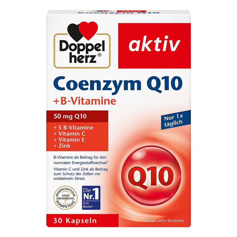 Queisser Pharma GmbH & Co. KG Doppelherz aktiv Coenzym Q10 + B-Vitamine + Vitamin E Kapseln 06120484