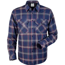 Flanellhemd Langarm "7421 MSF" Klassiker - L - marine