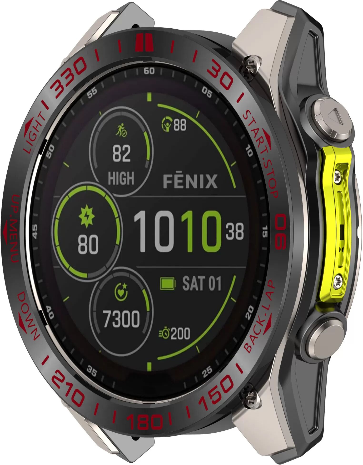 INF Garmin Tactix 8 51mm Solar Lünette - Black & Red Racing Edition