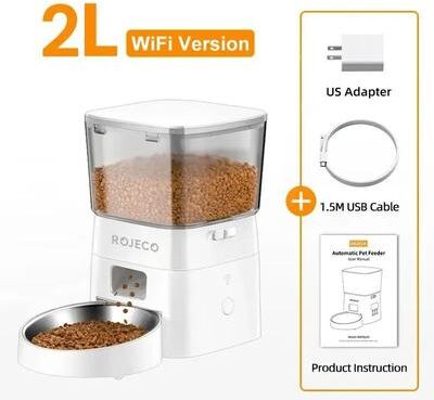 Uplifted Finds ROJECO Smart Compact WiFi Automatic Feeder (2L) white With Us Plug