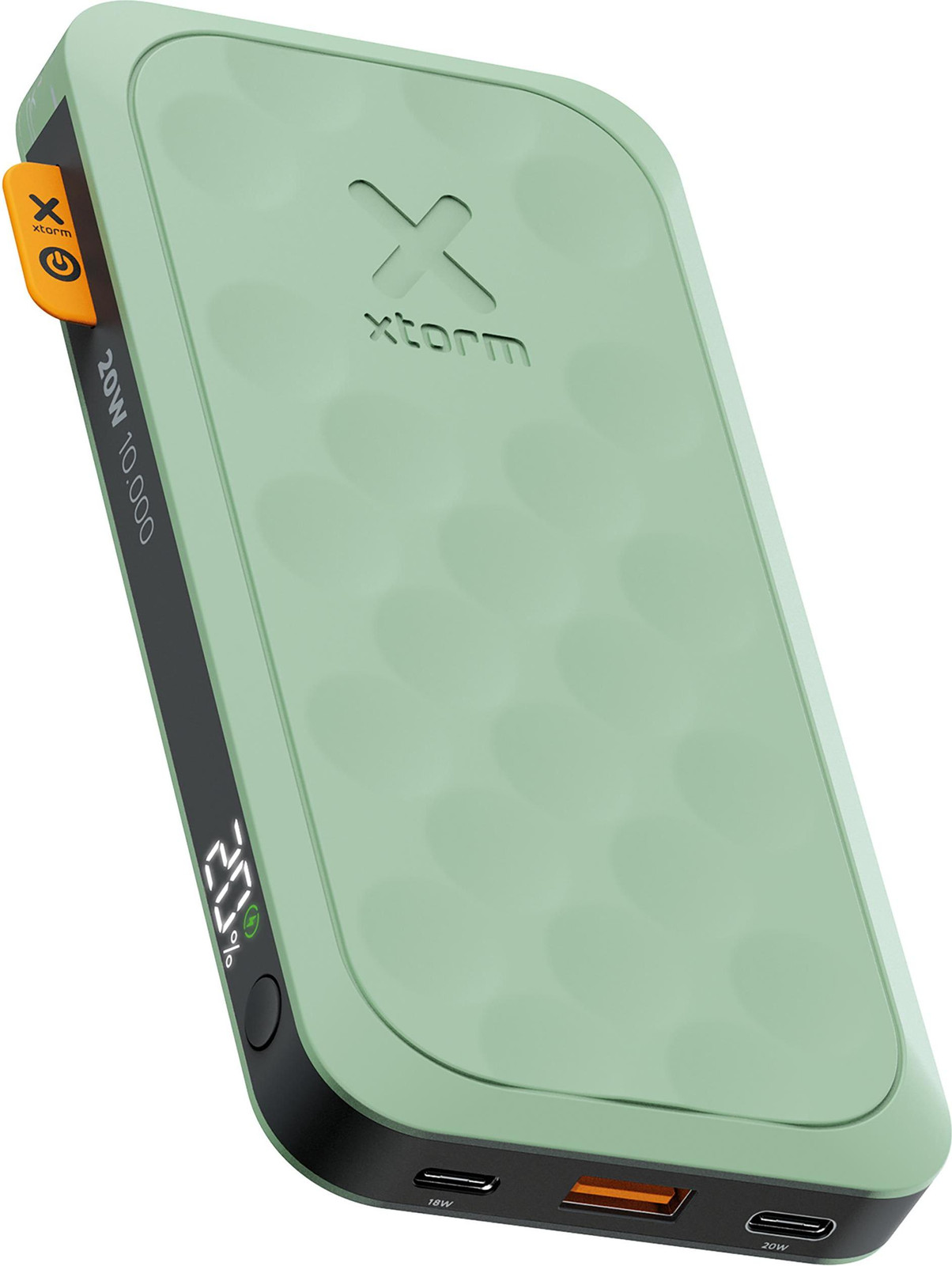 Xtorm Fuel Series 5 Powerbank 10000 mAh – 20W Fast Charging – 2x USB-C en 1x USB-A – Groen