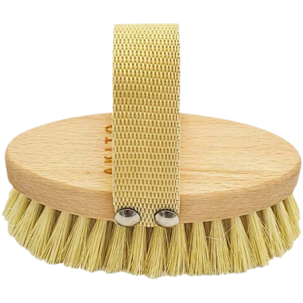 Akito Dry Body Massage Brush with Beachwood and Agave Fiber 1&nbsp;un.