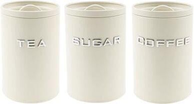 Uplifted Finds Nexus Essence Trio   Airtight Coffee, Tea & Sugar Canister Set   Executive Countertop Storage & Ritual Sanctuary Decor 3 Pcs White