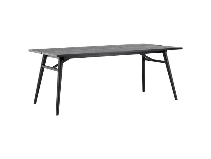 Livetastic Esstisch, Schwarz, Metall, furniert, rechteckig, zylindrisch, 95x75x195 cm, Esszimmer, Tische, Esstische