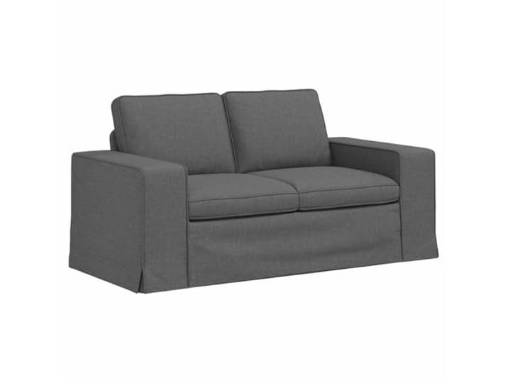KUTYWEXFM Modular 2-Sitzer Sofa Dunkelgrau Stoff Couch 162x80x82 cm Modulares Ecksofa in Dunkelgrau mit Metallrahmen und bequemen Kissen. Perfekt geeignet für Wohnzimmer und Schlafzimmer.