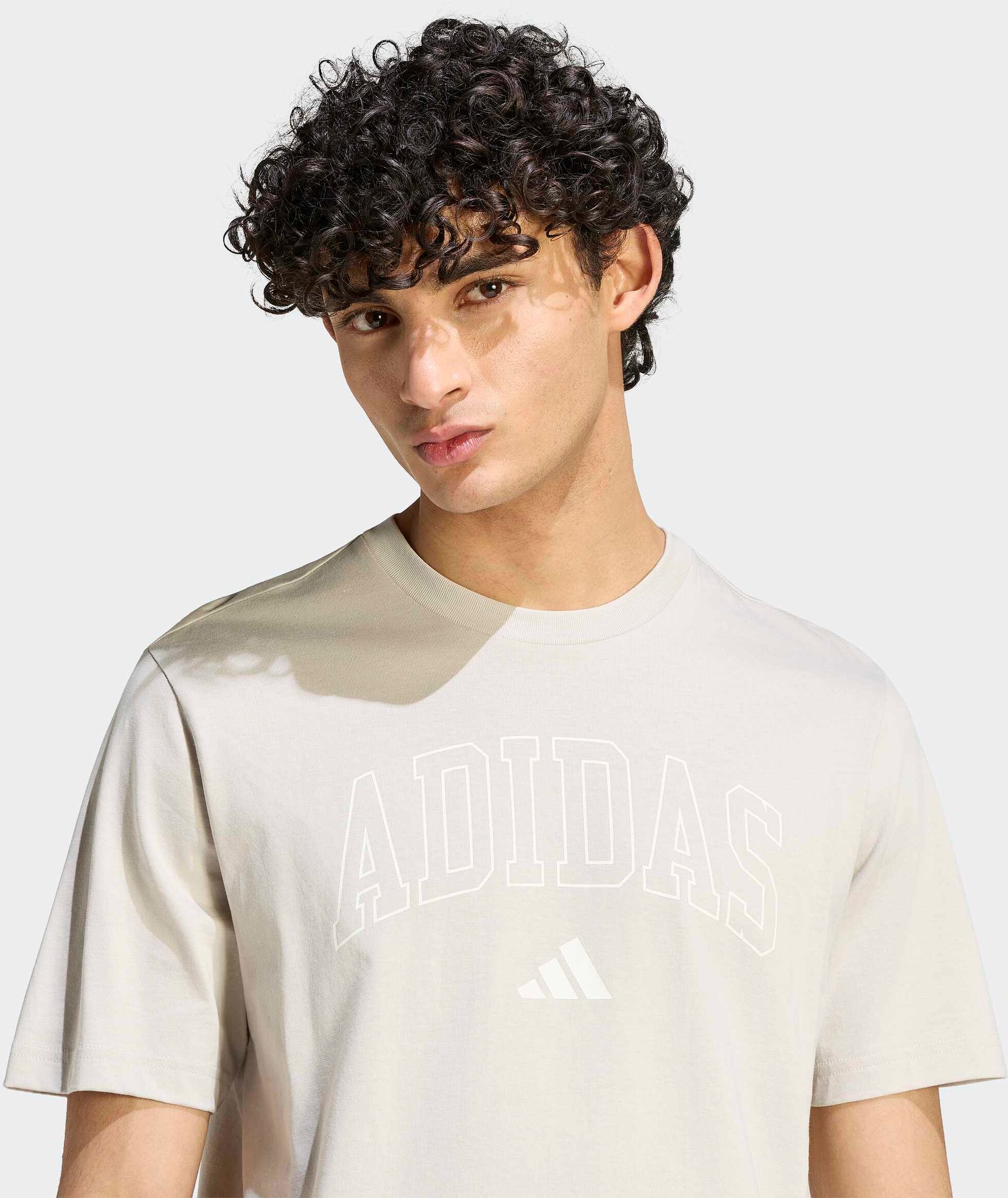 T-Shirt ADIDAS SPORTSWEAR "COLLEGIATE LINEAGE GRAFIK", Herren, Gr. 3XL, wonder aluminium, Obermaterial: 100% Baumwolle, normal, Rundhals, Shirts T-Shirt
