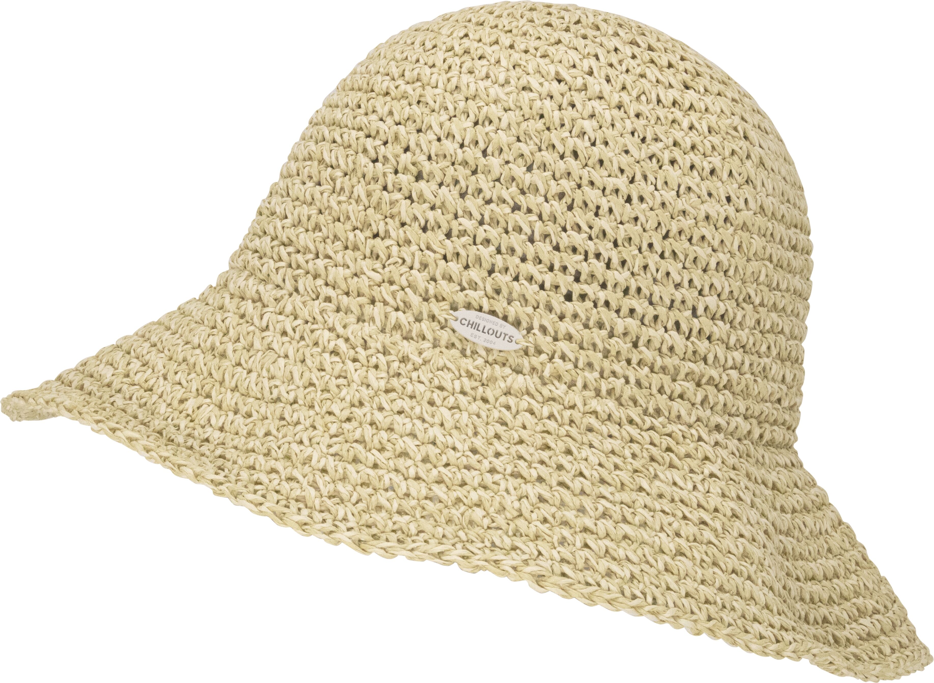 Sonnenhut CHILLOUTS "Mahina Hat", Damen, Gr. XS, beige, Stroh, unifarben, Hüte Sonnenhut, formstabil, luftdurchlässig beige XS