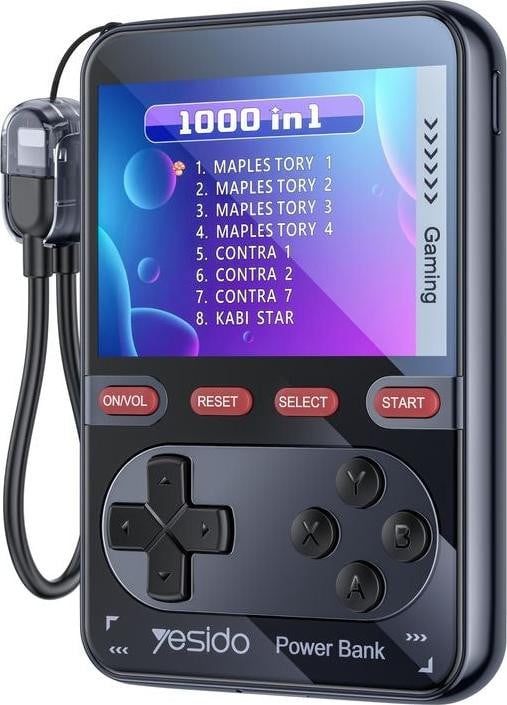 Yes I Do Draagbare Retro Gameconsole Powerbank 10000mAh 20W met Lightning-kabel