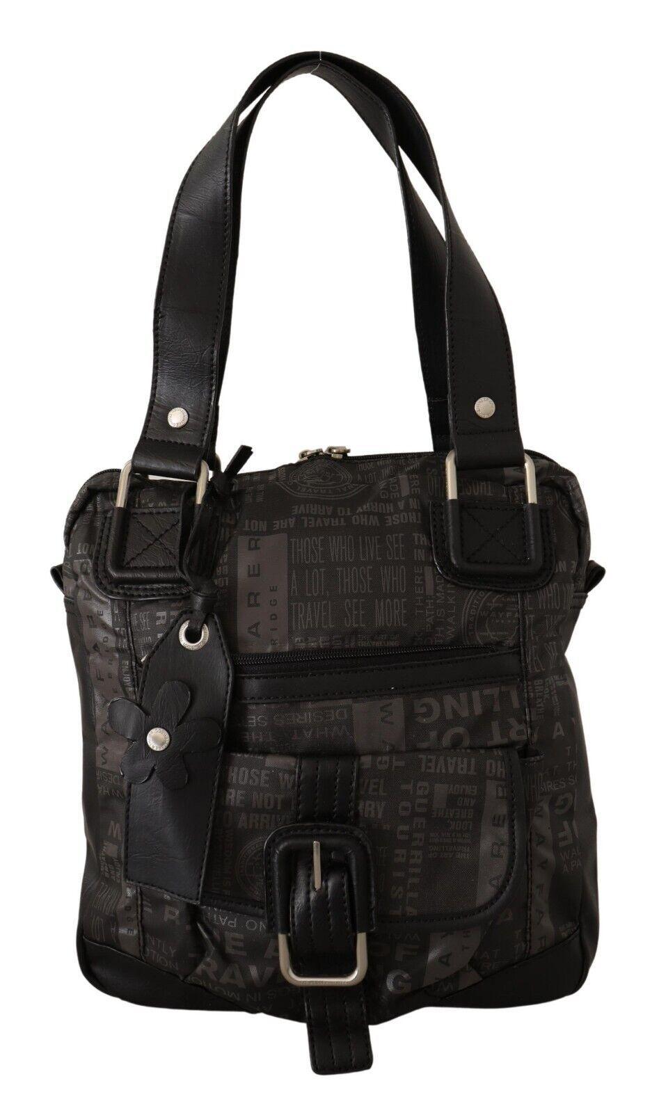 WAYFARER Zwarte Gedrukte Logo Schouder Handtas