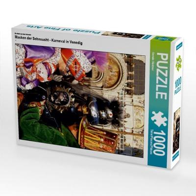 CALVENDO Puzzle Ein Motiv aus dem Kalender Masken der Sehnsucht - Karneval in Venedig | 1000 Teile Lege-Größe 64x48cm Foto-Puzzle für glückliche