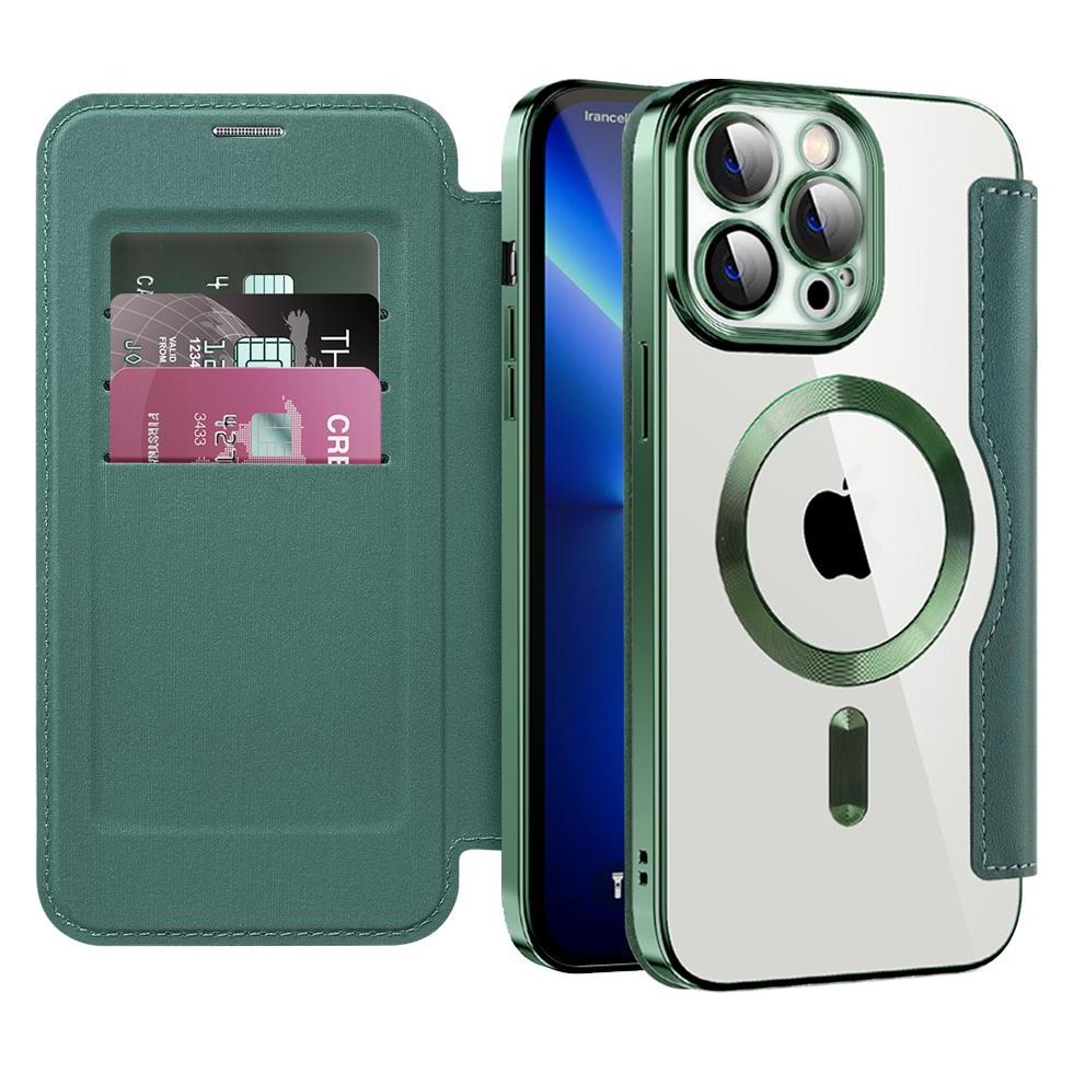 Techsuit - SmartMag Book Case - iPhone 13 Pro - Green (Apple iPhone 13 Pro) (59432828)