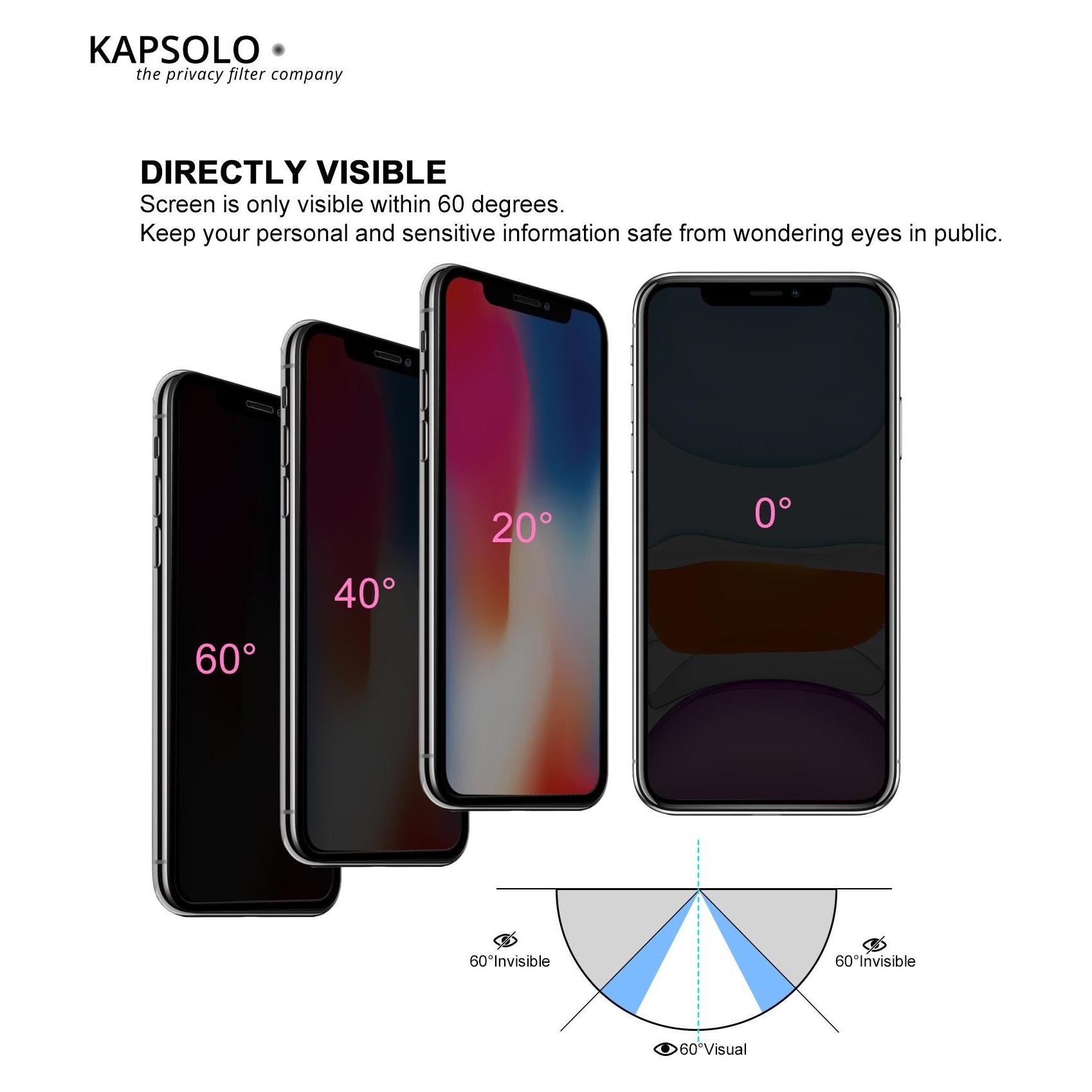 Kapsolo Privacy Tempered GLASS iPhone 14 Pro Max Ulti curved Screen Protec (Apple iPhone 14 Pro Max) (KAP30435)