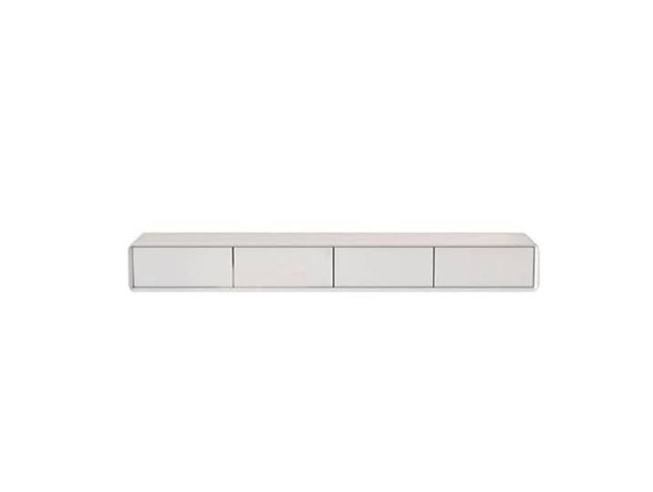 Schwebender TV-Ständer, modernes wandmontiertes Entertainment-Center Mit 4 Türen for Schlafzimmer und Wohnzimmer hängend