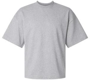 American Apparel FTEX00 French Terry Ex Crew T-Shirt in Heather Grey size Small   Cotton