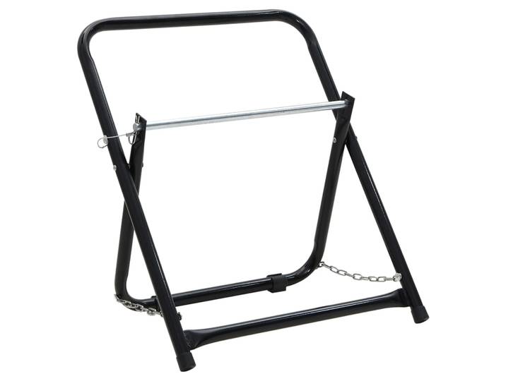 vidaXL Schlauchwagen 48 cm 45 kg Schwarz Pulverbeschichteter Stahl